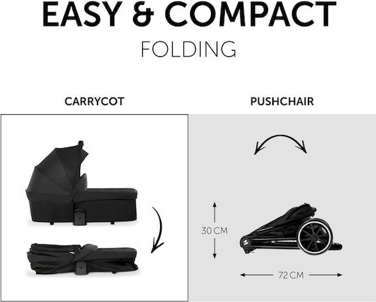 Hauck Move So Simply Set Verstellbar 2 in 1 Baby Kinderwagen Geeignet für Neugeborene Schwarz