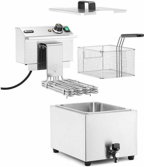 Hendi Electric Fryer 6.6kW Capacity 10lt 30.2x37.5x68.7cm Profi Line