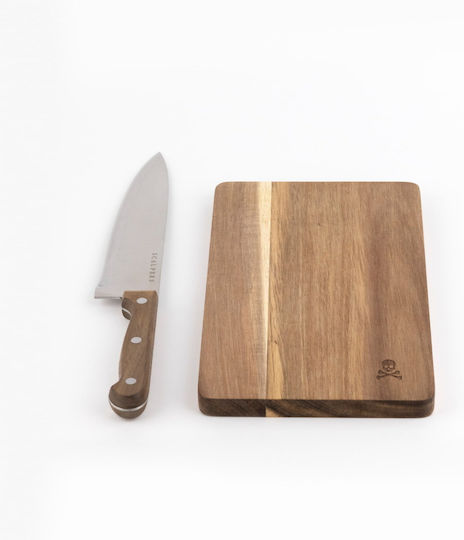 Scalpers Σετ Επιφάνεια Κοπής Ξύλινη Καφέ 20x15cm 2τμχ