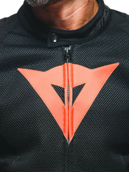 Dainese Energyca Air Tex Ανδρικό Μπουφάν Μηχανής 4 Εποχών Black/Fluo Red