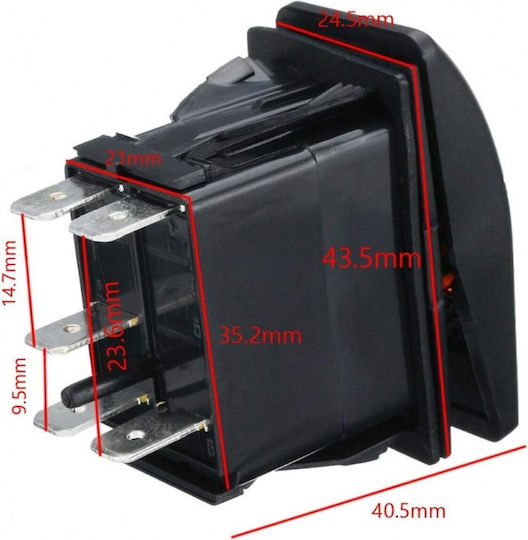 Διακόπτης Φώτων Αυτοκινήτου 12V-24V Μπλε