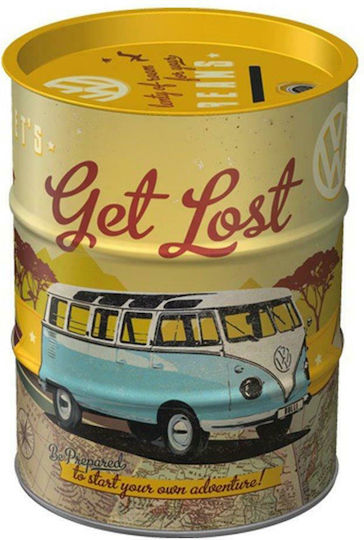 Nostalgic Art Κουμπαράς Μεταλλικός VW Bulli - Lets Get Lost 10x10x13cm