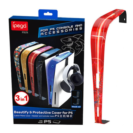 iPega P5018 Plastic PS5 Protective Case Red
