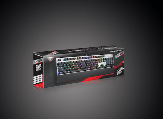 Motospeed CK108 Гейминг Механична Клавиатура с Outemu Blue суичове и RGB подсветка (Английски US) Сив