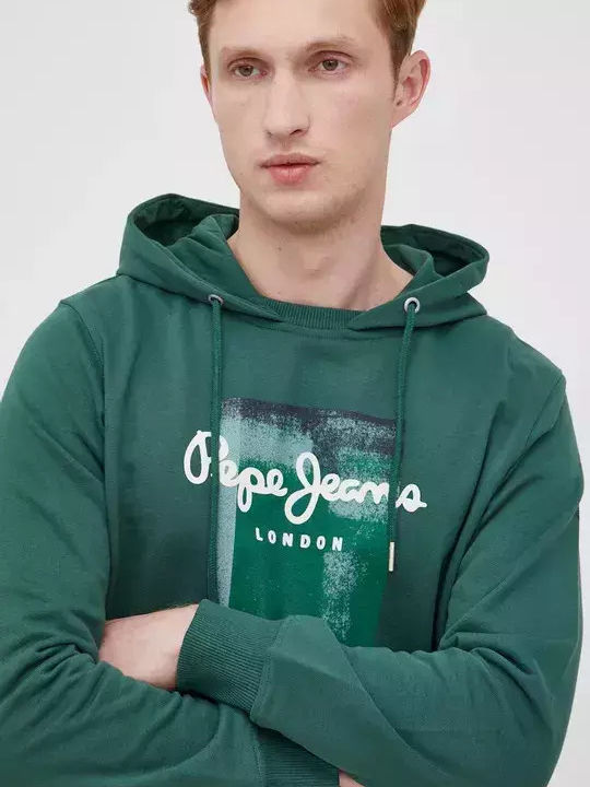 Sweatshirt with Hood Forest Green
