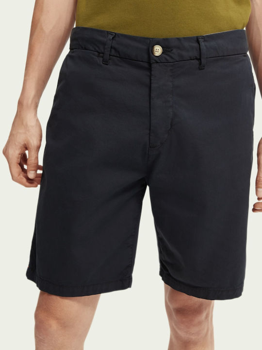 Scotch & Soda Stuart Ανδρική Βερμούδα Chino Navy Μπλε