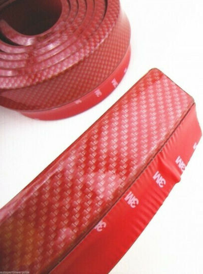 Samurai Spoiler Auto 250cm x 3.5cm Carbon Rot Universell