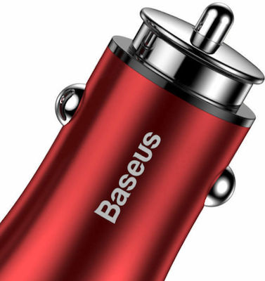 Baseus Car Charger Red Gentleman Total Intensity 4.8A with Ports: 2xUSB