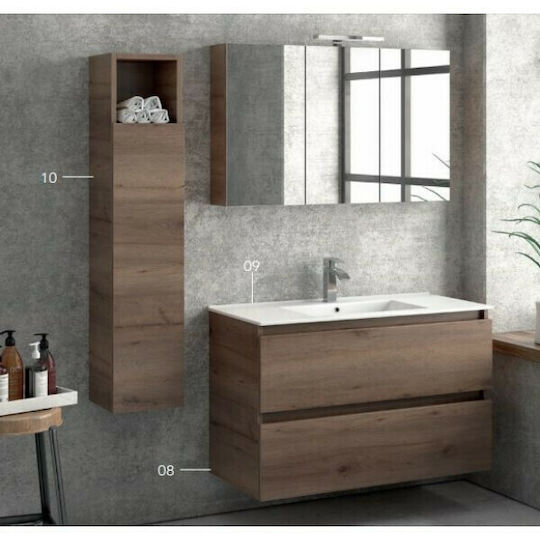 Karag Today 100 Blat cu Lavoar Melamină L98.5xW45xH63cm Ecru