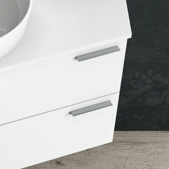 Karag Forma 100 Waschtisch mit Waschbecken Mattlack L100xB53xH50cm Weiß