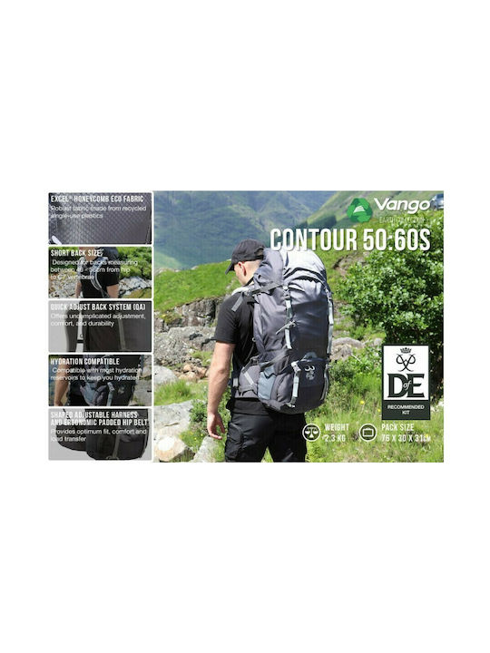 Vango Contour 60:70 Bergsteigerrucksack 70Es Gray