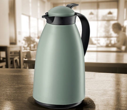 Cilio Glass Thermos Jug 1lt Pistachio