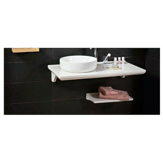 Adamidis Tavla 105AM Blat cu Lavoar L105xW55xH6cm Alb