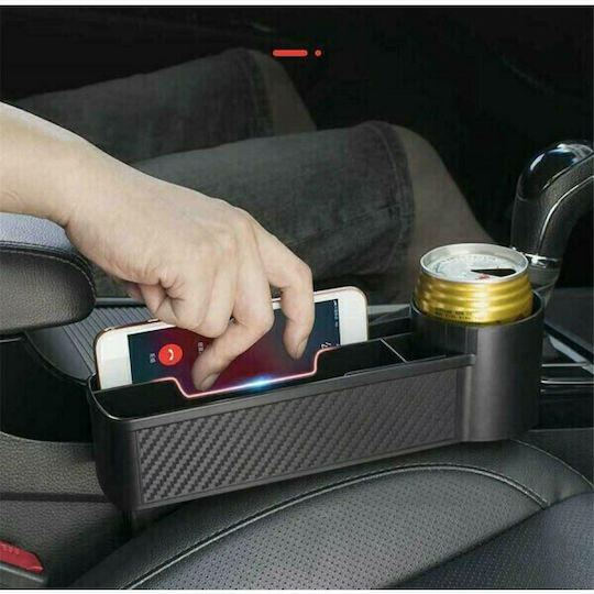 Carman Car Cup Holder Multiple use 1 Position for Seat Back in Black Color