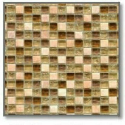 Karag D22 Kitchen Wall / Bathroom Gloss Glass Tile 30.5x30.5cm Multicolour