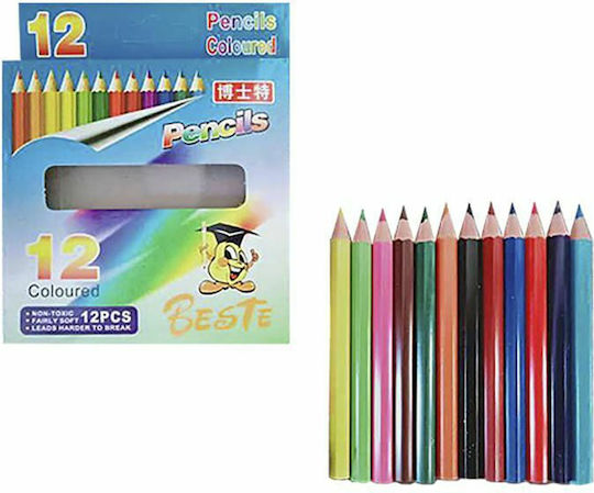 Justnote Farbstift-Set Mini Kurz (24 Packungen) 12Stück Packung von 24 Verpackungen