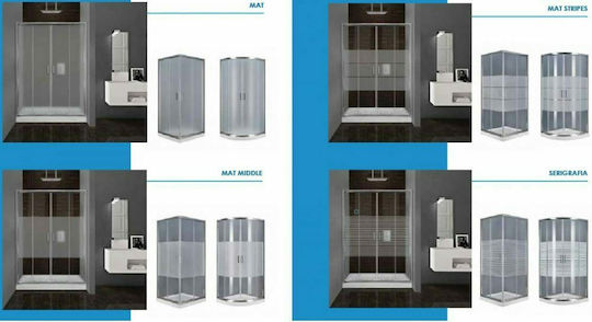 Aquarelle Bathtub Fresh 1 Shower Screen Bathtub with Hinged Door 80x145cm Clear Glass