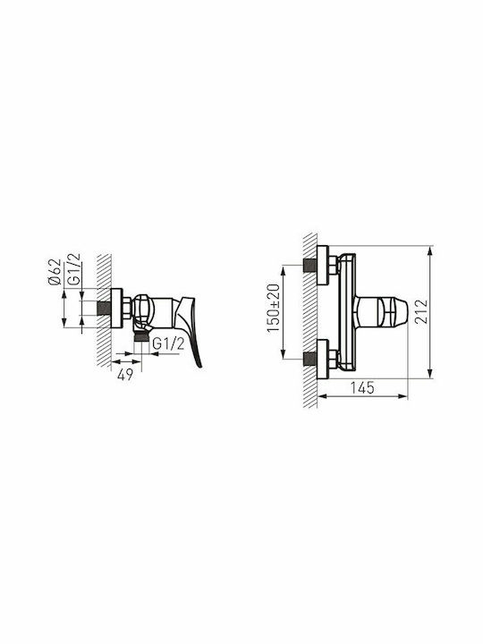 Ferro Espacio Αναμεικτική Μπαταρία Μπανιέρας Ασημί Ferro Espacio Αναμεικτική Μπαταρία Μπανιέρας Ασημί