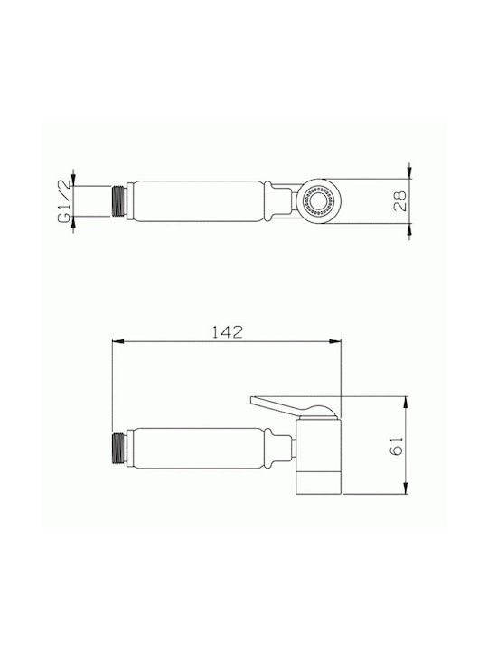 ISA Idrosanitaria Peonia Wandmontage Satz Bidet Silber
