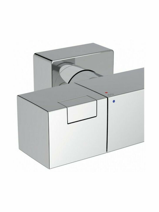 Ideal Standard Ceratherm C100 Shower Column with Bathtub Mixer 112.2cm Silver