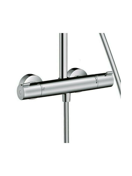 Hansgrohe Crometta S 240 1jet Duschsäule mit Wannenbatterie 120,1 cm Silber