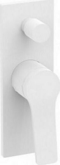 Karag Andare Built-in Mixer, Hand Shower & Shower Head Set for Shower 2 Exits White