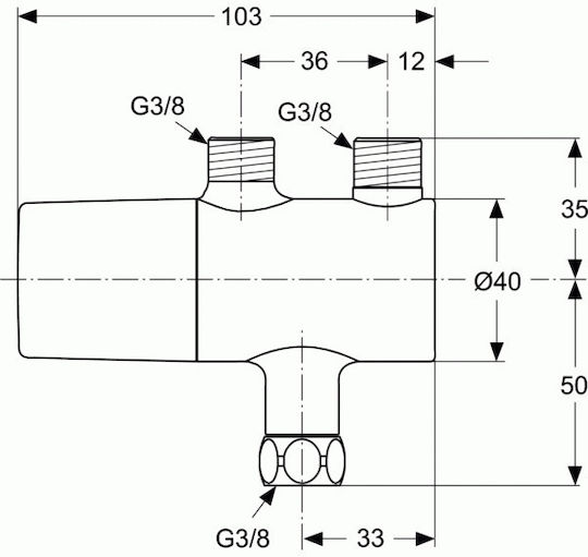 Ideal Standard Ceraplus Ανταλλακτική Παροχή Νερού