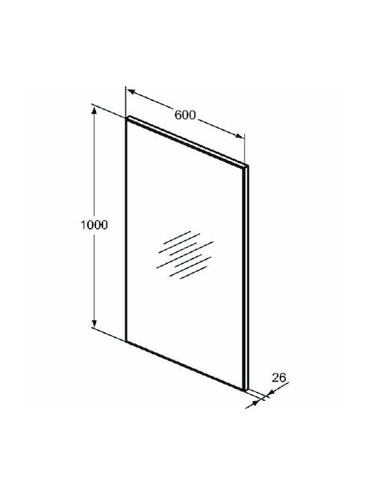Ideal Standard Ορθογώνιος Καθρέπτης Μπάνιου 60x100cm