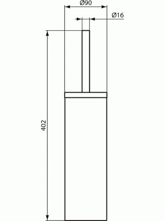 Ideal Standard Iom A9108MY Inox Toilet Brush Silver