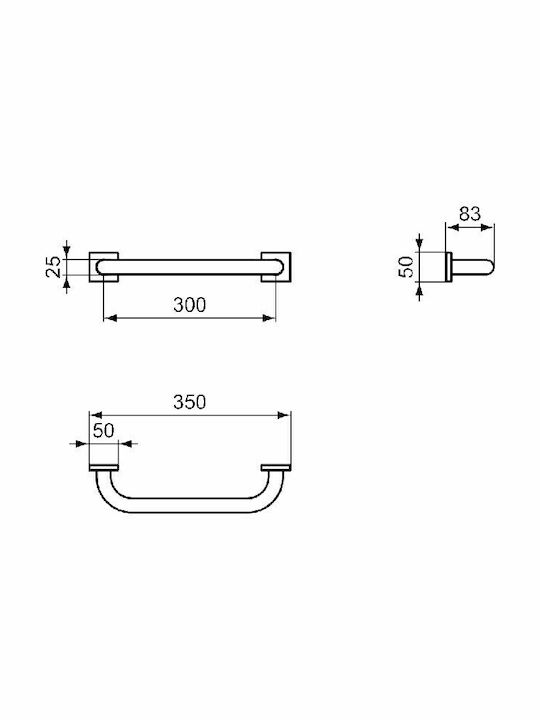 Ideal Standard E2203AA Metallische Badezimmer Haltegriffe Ideal Standard E2203AA Metallische Badezimmer Haltegriffe