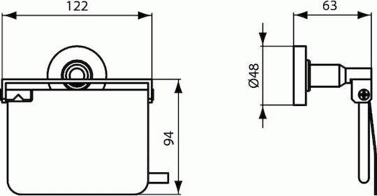 Ideal Standard Стенен Държач за Хартия Iom A9127AA Сребрист Ideal Standard Стенен Държач за Хартия Iom A9127AA Сребрист