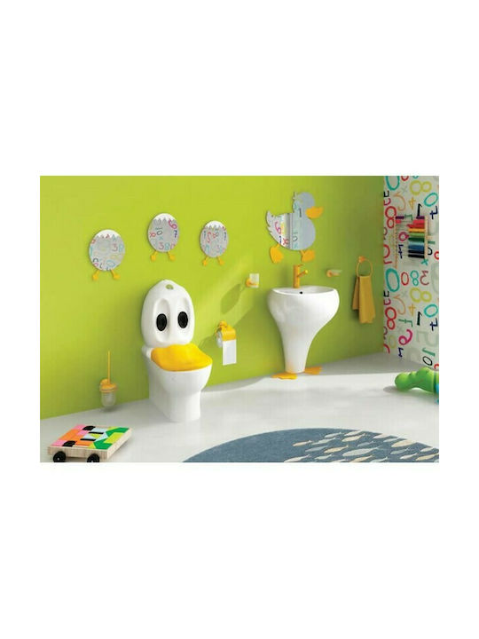 Creavit Ducky Wall-mounted Paper Holder Metallic Yellow
