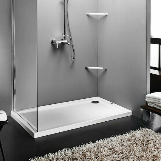 Sirene Rectangular Acrylic Shower White Extra Flat 120x80x5cm