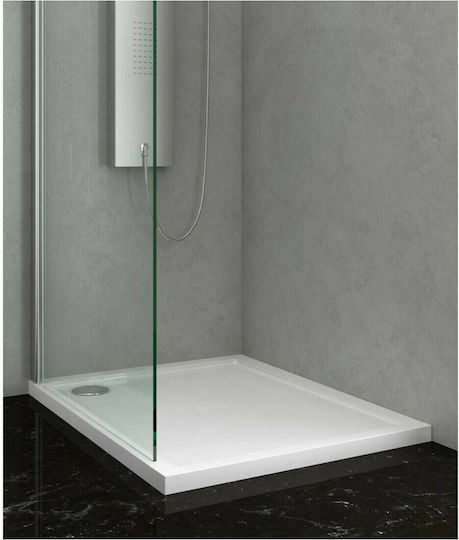 Karag Rectangular Acrylic Shower White New Flat 4 80x100x5.5cm