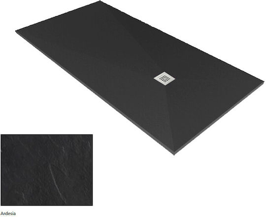 Karag Pietra Правоъгълена Душ от изкуствен камък 80x140см Ardesia