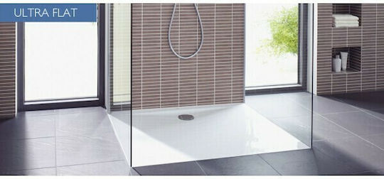 Ideal Standard Ultra Flat Ορθογώνια Ακρυλική Ντουζιέρα 100x80cm Λευκή