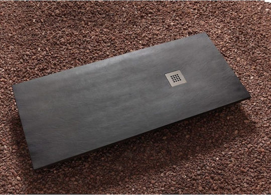 Tema Dus Rectangular Din Piatră Artificială 180x80cm Gri