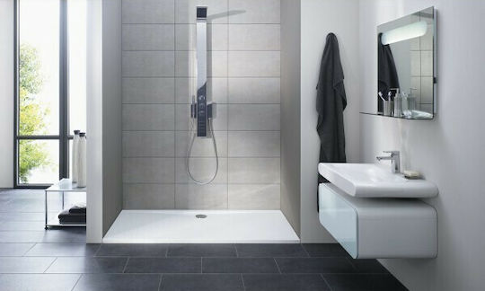 Ideal Standard Ultra Flat Ορθογώνια Ακρυλική Ντουζιέρα 100x80cm Λευκή
