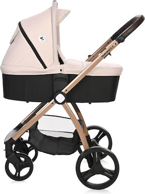 Lorelli Infinity 3 in 1 Verstellbar 3 in 1 Baby Kinderwagen Geeignet für Neugeborene Beige