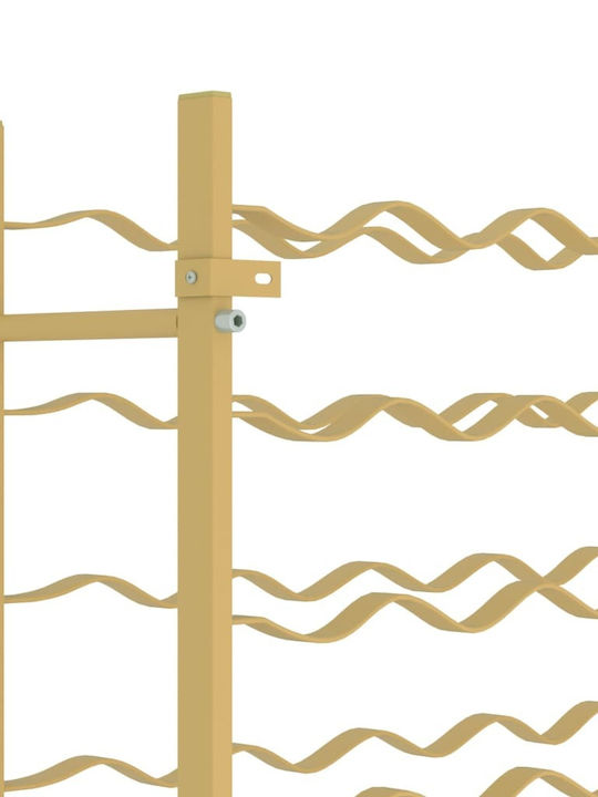 vidaXL Wandmontiert Weinkeller Metallisch für 36 Flaschen Gold 65x22x58.5εκ.