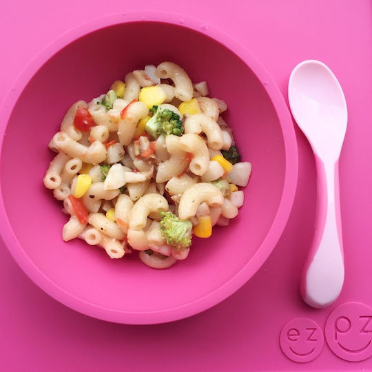 Ezpz Silicone Baby Tray Happy Bowl for 4+ months Pink