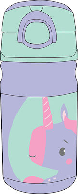 Fisher Price Πλαστικό Παγούρι με Καλαμάκι Unicorn σε Λιλά χρώμα 350ml