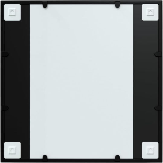 vidaXL Oglindă de Perete cu Negru Ramă din Metalic 60x60cm 1buc