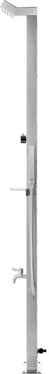 vidaXL Pool Shower with Length 62cm Silver