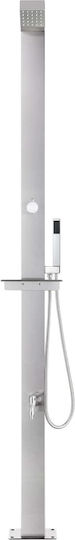 vidaXL Pool Shower with Length 62cm Silver