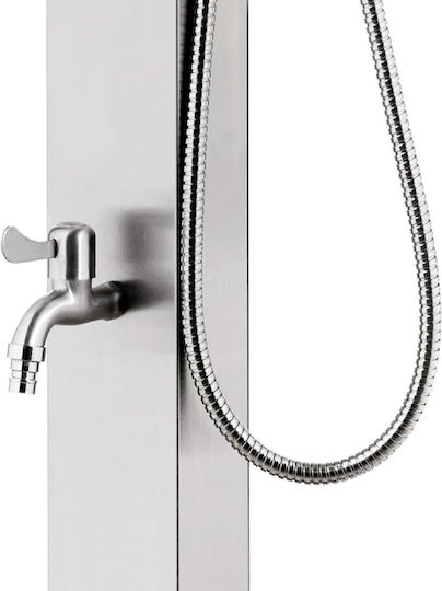 vidaXL Pool Shower with Length 62cm Silver