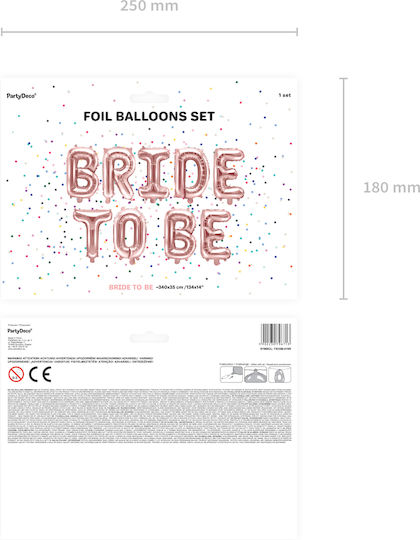 Luftballon Folie Buchstabe Rose Gold To Be 35cm Pink Gold