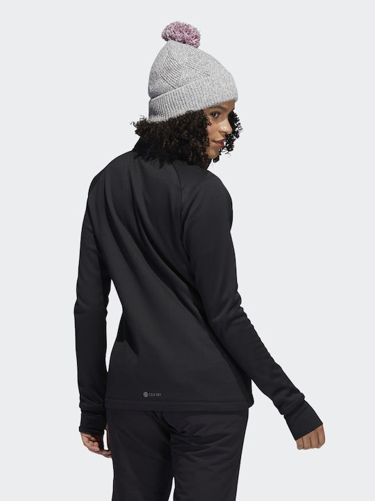 Adidas Cold.Rdy Κοντή Γυναικεία Ζακέτα με Φερμουάρ σε Μαύρο Χρώμα