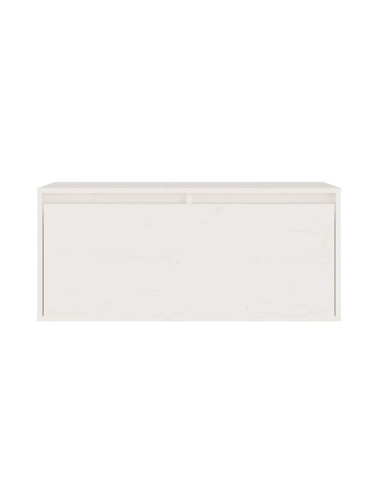 Wooden Living Room TV Unit White L190xW30xH120cm