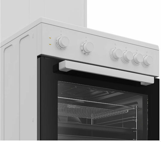Beko Herd 72Es mit Emailkochfeldern B60cm. White